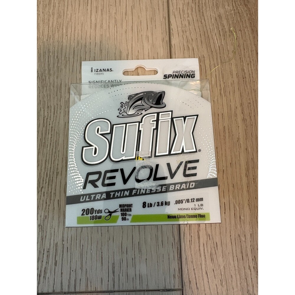 Sufix 691 Revolve Braid 8lb 8 lb  200Yd Camo, Green, Neon Lime line NIP NEW